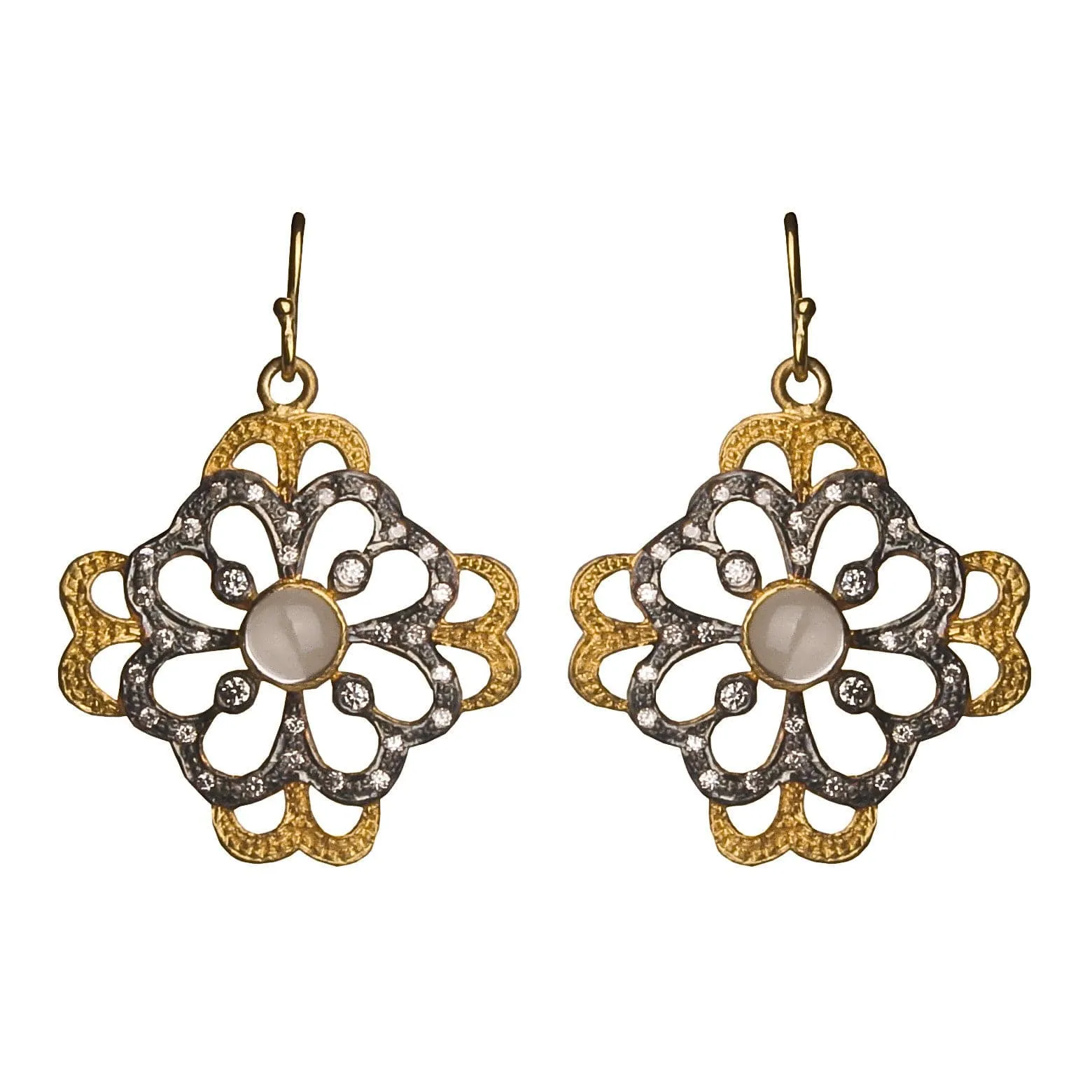 Nouveau Vintage Filigree Floral Earrings