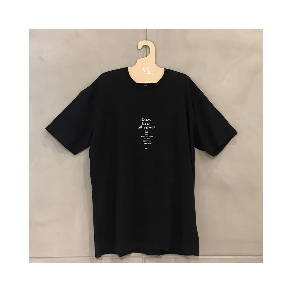 STRAUSS Mens T-Shirt Strauss Loves Animals - Black